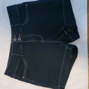 stretch denim shorts